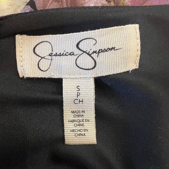 Jessica Simpson Floral Sheath Dress Women's Size Small Fitted Asymmetrical Hem - Picture 10 of 13